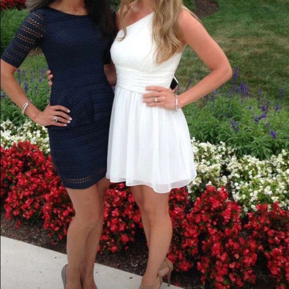 White skater dress